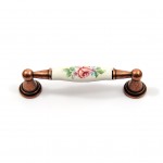 FURNITURE HANDLE ROSE / ANTIQUE COPPER